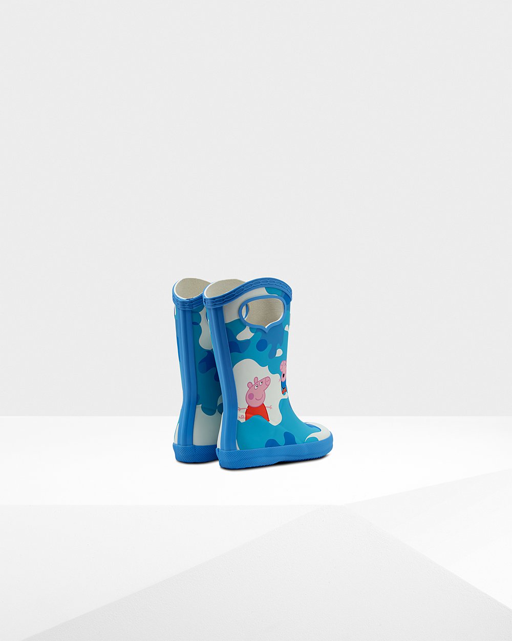 Bottes de Pluie Hunter Original First Peppa Pig Grab Handle Enfant Bleu VKLZOXA-90